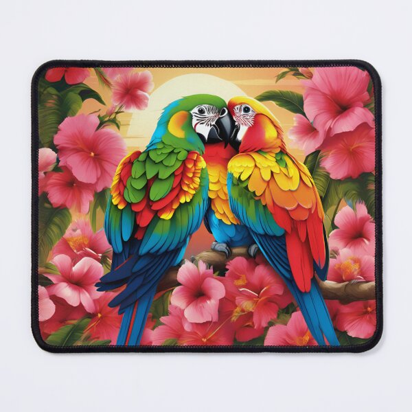 Item preview, Tropical Sunset Macaw Love Pair designed and sold by CASASIS_MERCH.