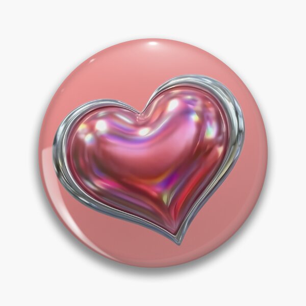 Item preview, Shiny 3D Red Heart Metallic Icon designed and sold by NostalgiaOS.