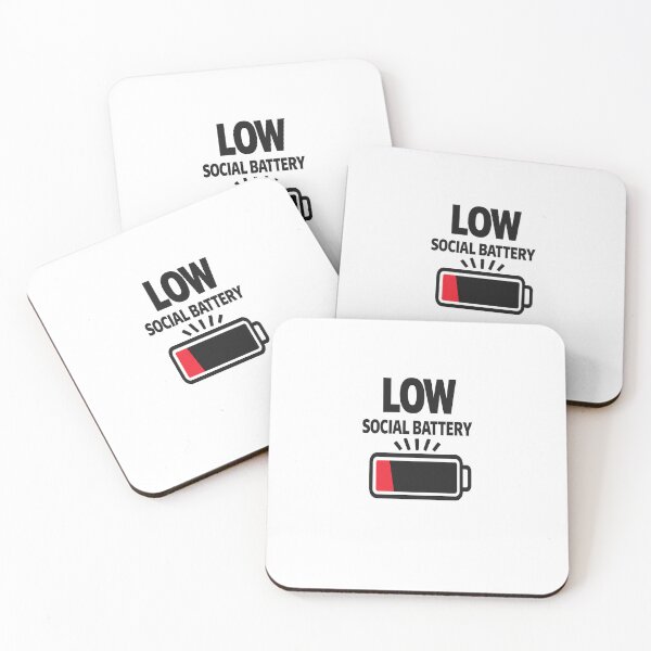 Item preview, Low Social Battery Funny Introvert Design designed and sold by Modern Badge.