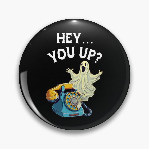 Item preview, Hey You Up Ghost – Funny Dating Meme Halloween Retro Phone Design designed and sold by TickleSharkDsg.