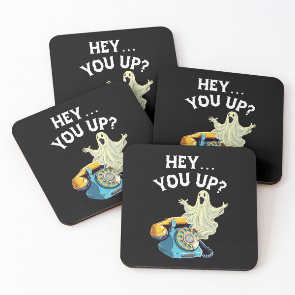 Item preview, Hey You Up Ghost – Funny Dating Meme Halloween Retro Phone Design designed and sold by TickleSharkDsg.