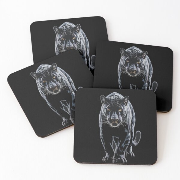 Item preview, Black Panther Stalking in Darkness – Elegant Wild Predator Illustration designed and sold by DreamOnShirts.