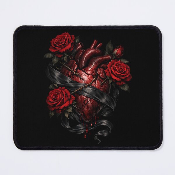 Item preview, Anatomical Heart Bound With Roses and Silk designed and sold by Mouraludia.