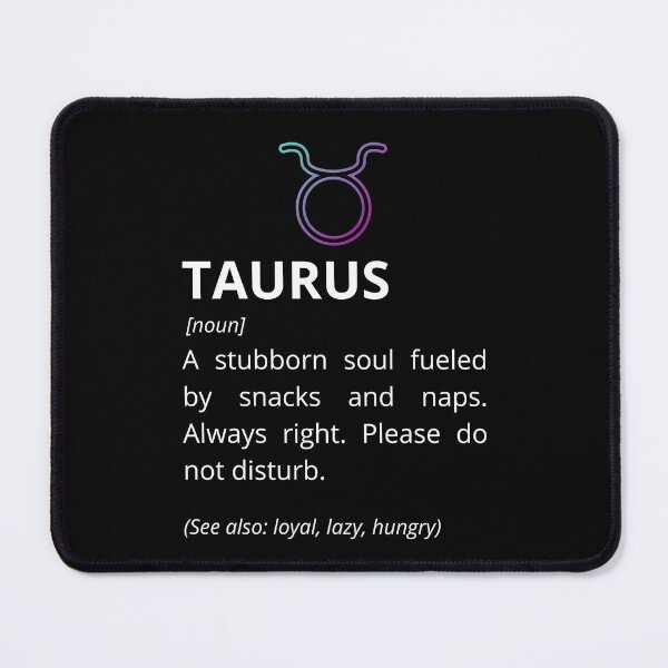 Item preview, Taurus Definition - Funny Zodiac Dictionary Gift designed and sold by Freddie's Design Studio.