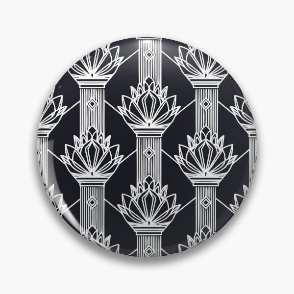 Item preview, Midnight Lotus Arcade — Deco Pillar Repeat designed and sold by zamew.