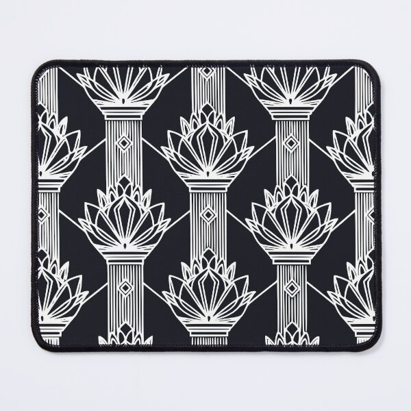 Item preview, Midnight Lotus Arcade — Deco Pillar Repeat designed and sold by zamew.