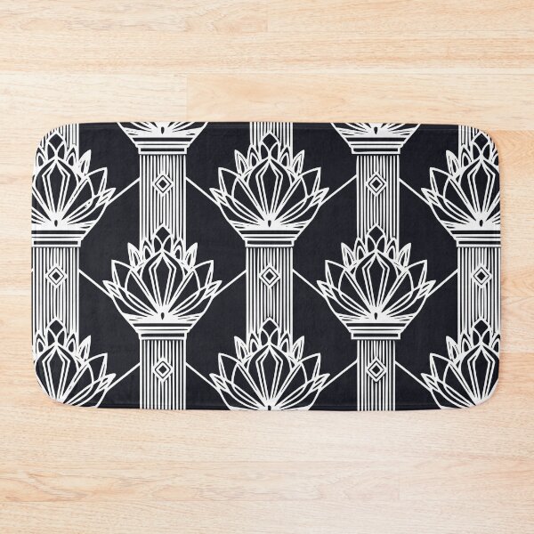 Item preview, Midnight Lotus Arcade — Deco Pillar Repeat designed and sold by zamew.