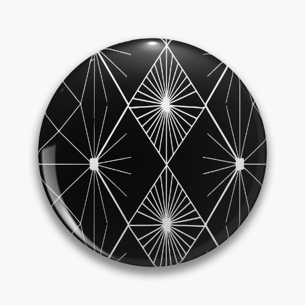 Item preview, Art Deco Sunburst Lattice — Black & White Geometric Pattern designed and sold by zamew.