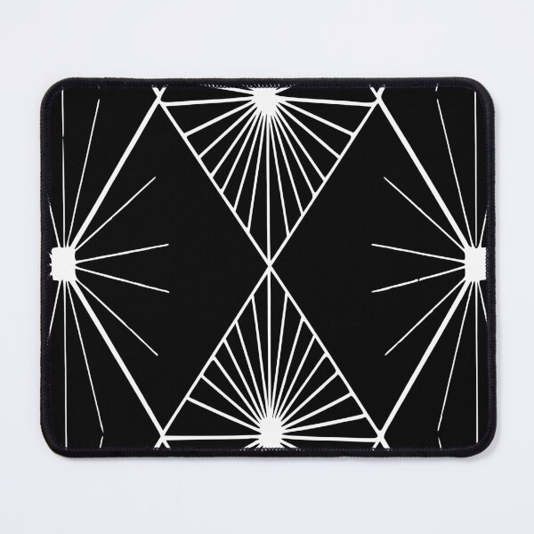 Item preview, Art Deco Sunburst Lattice — Black & White Geometric Pattern designed and sold by zamew.