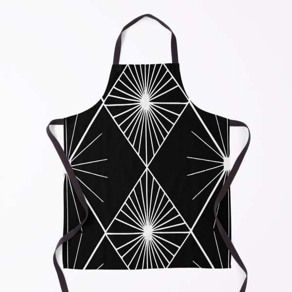 Item preview, Art Deco Sunburst Lattice — Black & White Geometric Pattern designed and sold by zamew.