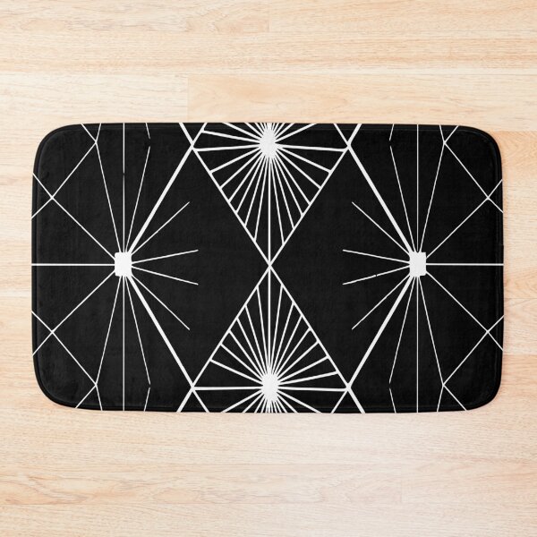 Item preview, Art Deco Sunburst Lattice — Black & White Geometric Pattern designed and sold by zamew.