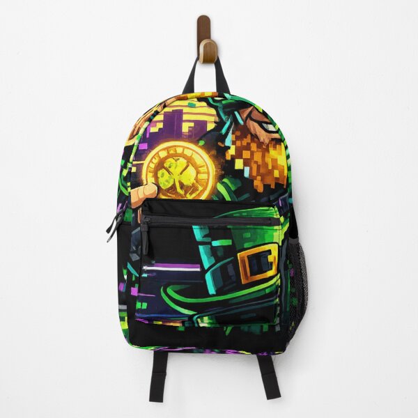 Item preview, Luck Is Loading - Cyberpunk Leprechaun Gamer designed and sold by Retro Mood Co.