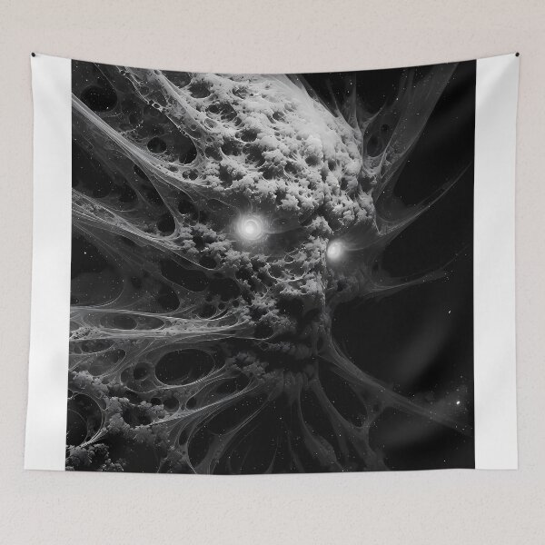 Item preview, Guardian of the Neon Shadow  | Cosmic Guardian of the Void | Dark Psychedelic Wall Art designed and sold by House of the Charlatan.