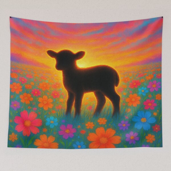 Item preview, Lamb of Light in Bloom designed and sold by PurrfectWhisper.