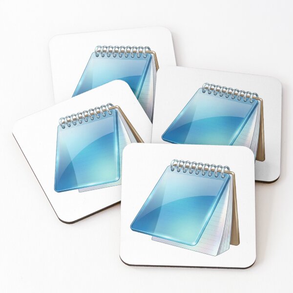 Item preview, Blue Glass Notepad Icon Skeuomorphism designed and sold by NostalgiaOS.