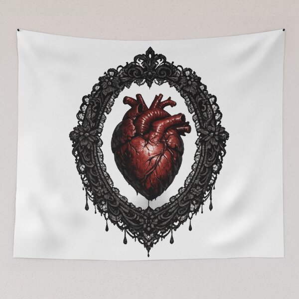 Item preview, Anatomical Heart in Ornate Gothic Frame designed and sold by Mouraludia.