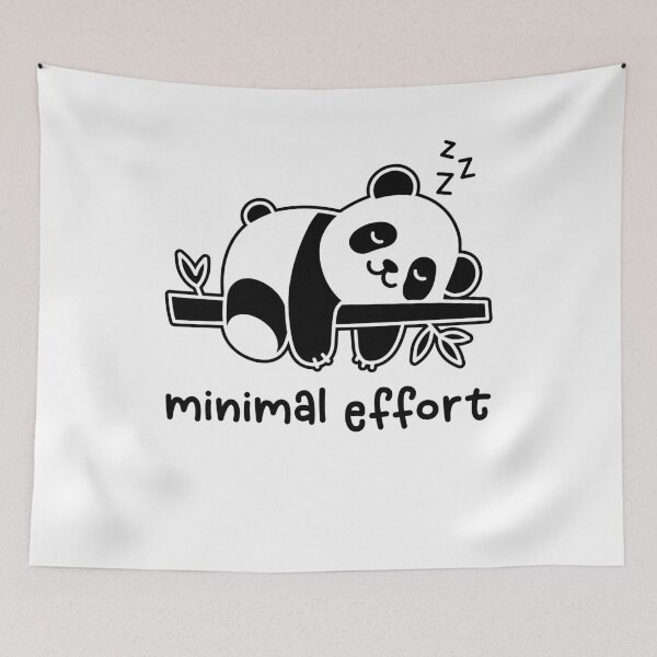 Item preview, Minimal Effort - Funny Panda Bear Napping designed and sold by gunaone-design.