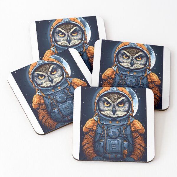 Item preview, Astronaut Owl - Night Guardian of Space designed and sold by Hipatye26.