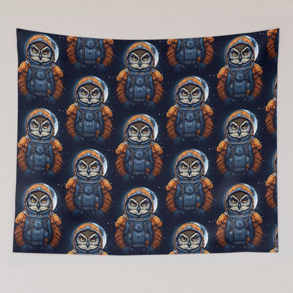 Item preview, Astronaut Owl - Night Guardian of Space designed and sold by Hipatye26.