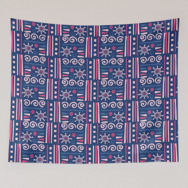 Item preview, Retro Neo Tribal Textile - Ethnic Polynesian Tribal  - Gifts For Girlfriend designed and sold by RoyalStarsPatts.