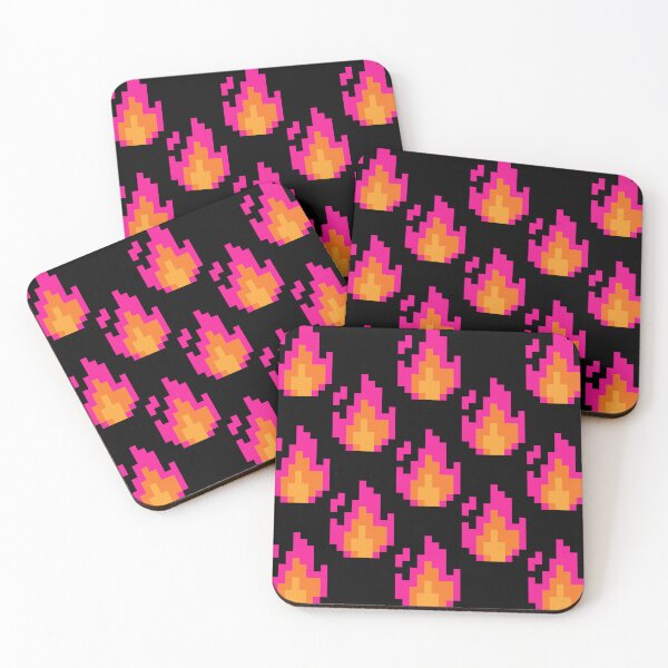 Item preview, GRAPHIC CHIC PIXEL DESIGN POP DESIGNER PRINT BURNING HEART designed and sold by homesteadfairy.