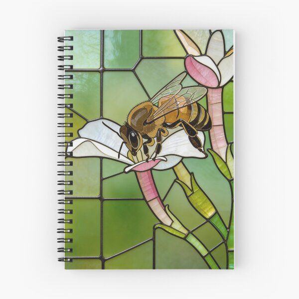 Item preview, Stained glass window The Bee in the Spring Flower designed and sold by Ciervo Primavera.