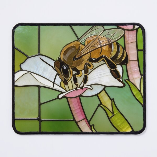Item preview, Stained glass window The Bee in the Spring Flower designed and sold by Ciervo Primavera.