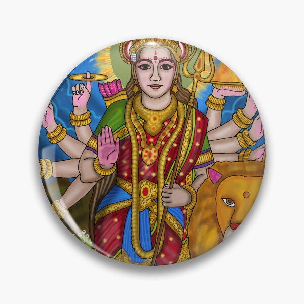 Item preview, Divine Mother Durga Art Design – Spiritual Goddess Illustration designed and sold by Harshit_Digital_Arts.