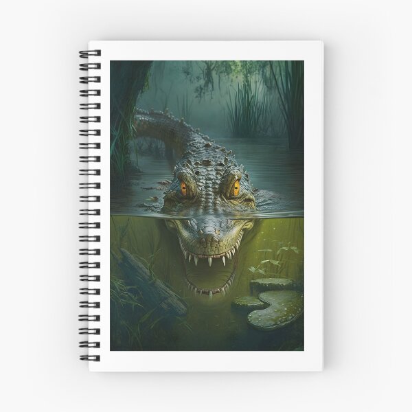 Item preview, Crocodile Lurking in the Swamp - Realistic Wildlife Design designed and sold by Hipatye26.