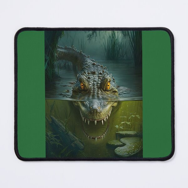 Item preview, Crocodile Lurking in the Swamp - Realistic Wildlife Design designed and sold by Hipatye26.