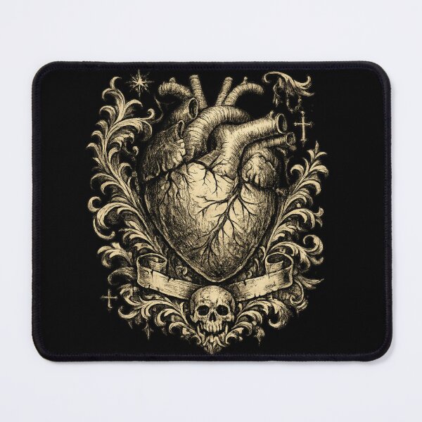Item preview, Baroque Anatomical Heart With Skull Emblem designed and sold by Mouraludia.