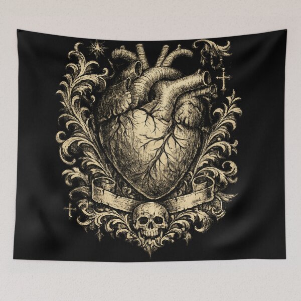 Item preview, Baroque Anatomical Heart With Skull Emblem designed and sold by Mouraludia.