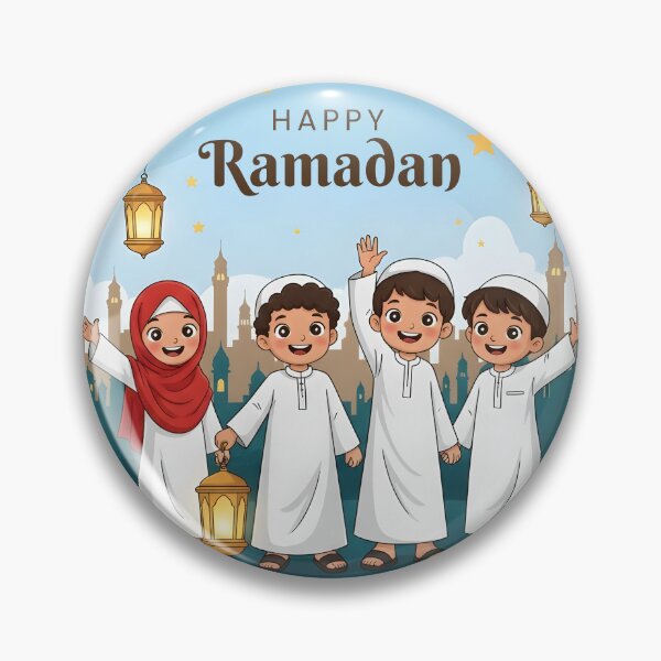Item preview, Happy Muslim Children Celebrating Ramadan Fun designed and sold by WowDezign.