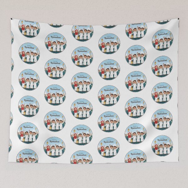 Item preview, Happy Muslim Children Celebrating Ramadan Fun designed and sold by WowDezign.