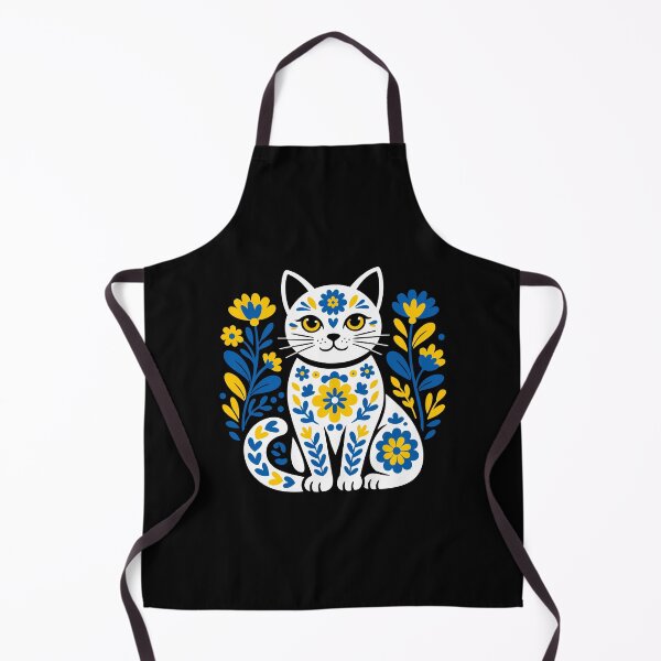 Item preview, Ukraine Cat Floral Ukranian Folk Art Vyshyvanka Style designed and sold by gunaone-design.