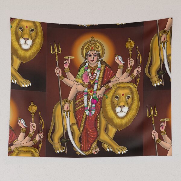 Item preview, Durga Shakti Goddess Design – Inspirational Hindu Art Style designed and sold by Harshit_Digital_Arts.