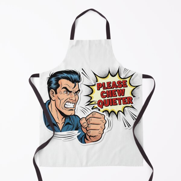 Item preview, Please Chew Quieter Funny Retro Comic Misophonia Design designed and sold by Amazing Graphics.
