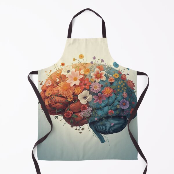 Item preview, The Duality of Healing - Mental Health Brain Art - Flowers Blooming and Wilting designed and sold by CalmWearCo.