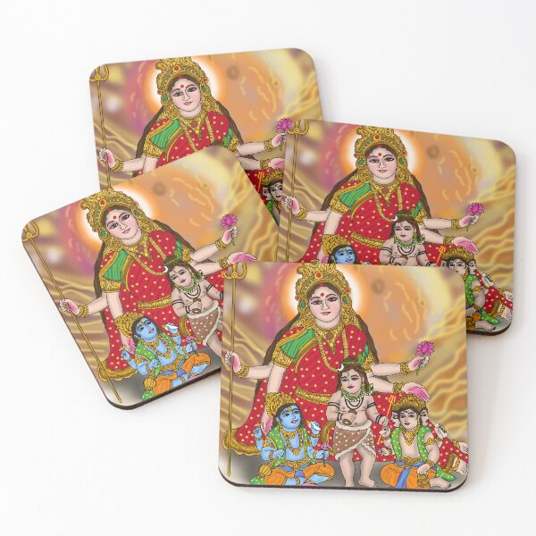 Item preview, Elegant Goddess Durga Illustration – Hindu Devotional Design designed and sold by Harshit_Digital_Arts.