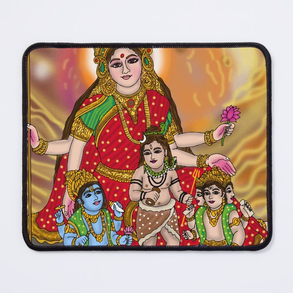 Item preview, Elegant Goddess Durga Illustration – Hindu Devotional Design designed and sold by Harshit_Digital_Arts.