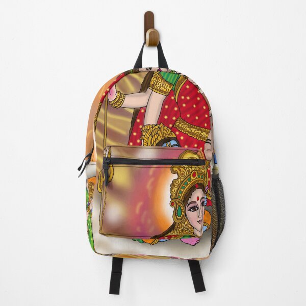 Item preview, Elegant Goddess Durga Illustration – Hindu Devotional Design designed and sold by Harshit_Digital_Arts.