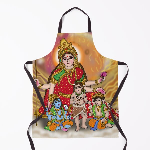 Item preview, Elegant Goddess Durga Illustration – Hindu Devotional Design designed and sold by Harshit_Digital_Arts.
