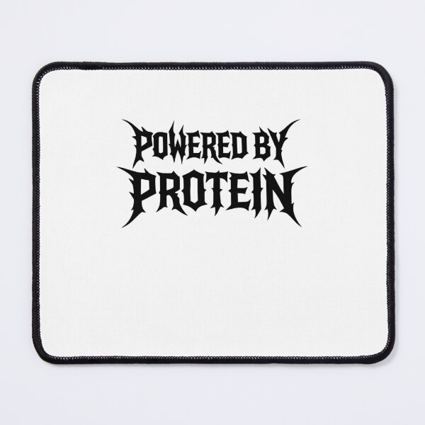 Item preview, Powered By Protein - Funny Gym Fitness Bodybuilder Motivation Quote designed and sold by gunaone-design.