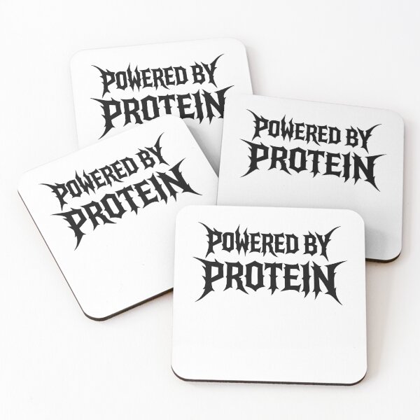 Item preview, Powered By Protein - Funny Gym Fitness Bodybuilder Motivation Quote  designed and sold by gunaone-design.