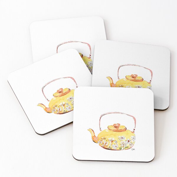 Item preview, Cottagecore Floral Teapot and Wildflower Illustration designed and sold by Little Garden Watercolors.