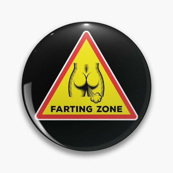 Item preview, Farting Zone - Funny Triangle Warning Caution Road Sign designed and sold by Rhu Creations.