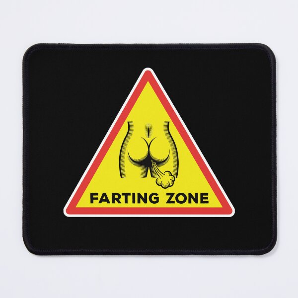 Item preview, Farting Zone - Funny Triangle Warning Caution Road Sign designed and sold by Rhu Creations.