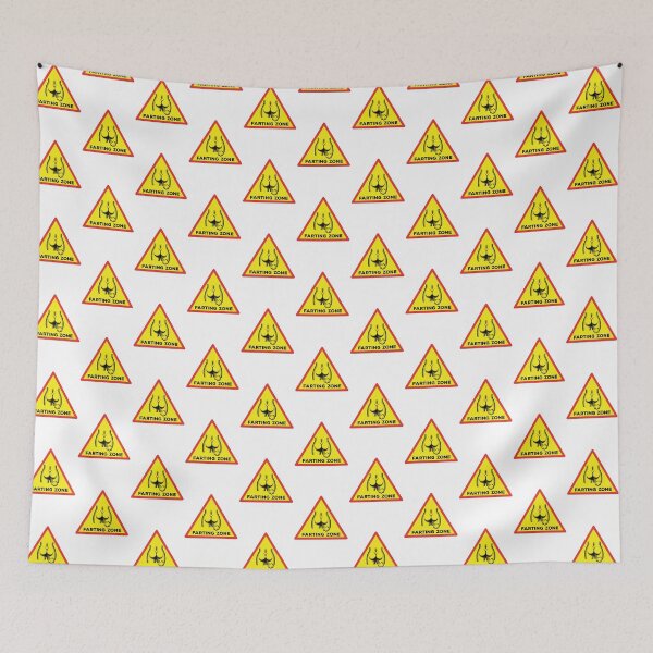 Item preview, Farting Zone - Funny Triangle Warning Caution Road Sign designed and sold by Rhu Creations.