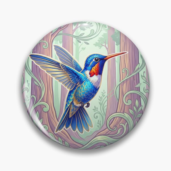 Item preview, Whimsical Hummingbird and Giant Sequoias designed and sold by SCHummingbirds.
