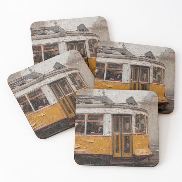 Item preview, Vintage Tram – Oil Painting on Canvas | Classic Urban Art designed and sold by Antuanguillen.